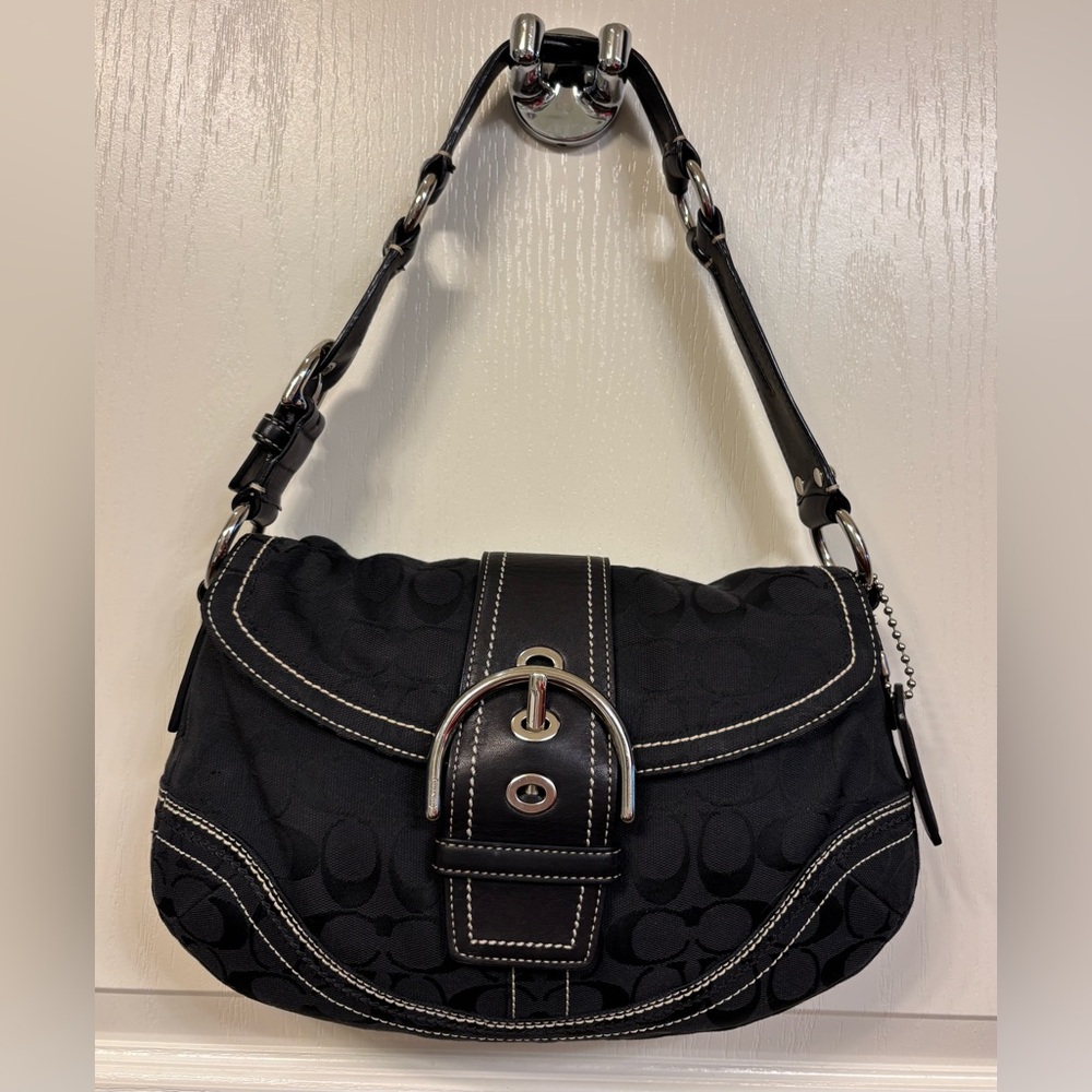Coach Soho 10603 black signature bag with dust bag included